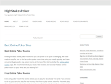 Tablet Screenshot of highstakes-poker.com